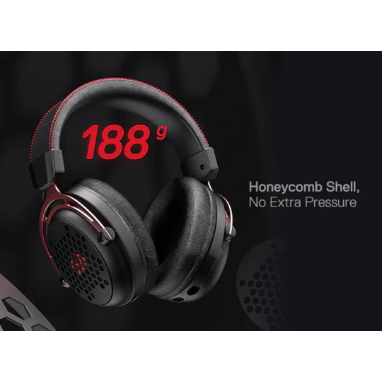 Redragon H386 Diomedes USB Gaming Headset – 7.1 Surround Sound & RGB Lighting (Black)