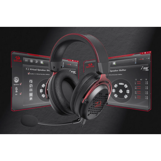 Redragon H386 Diomedes USB Gaming Headset – 7.1 Surround Sound & RGB Lighting (Black)