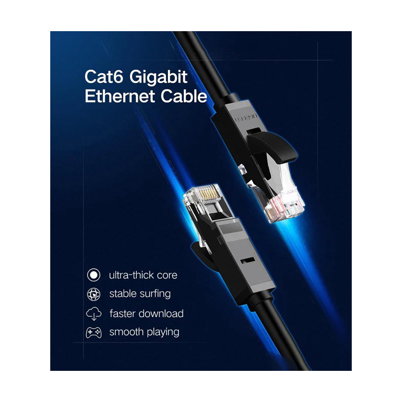 UGREEN Cat 6 U/UTP Lan Cable (Black) - NW102 - 20158