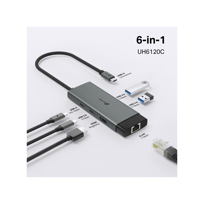 TP-LINK UH6120C USB Type-C 6-Port Hub
