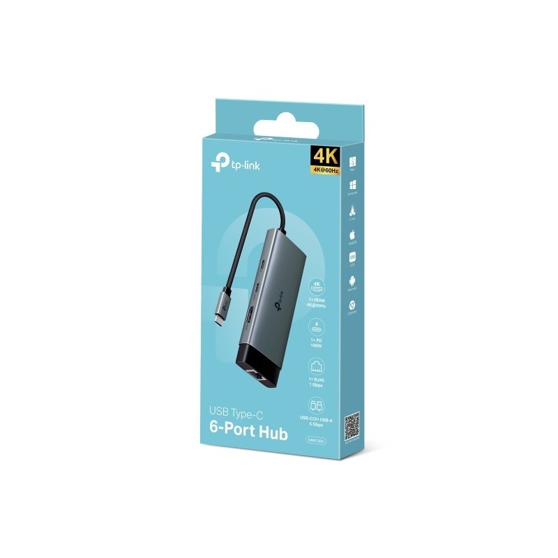 TP-LINK UH6120C USB Type-C 6-Port Hub