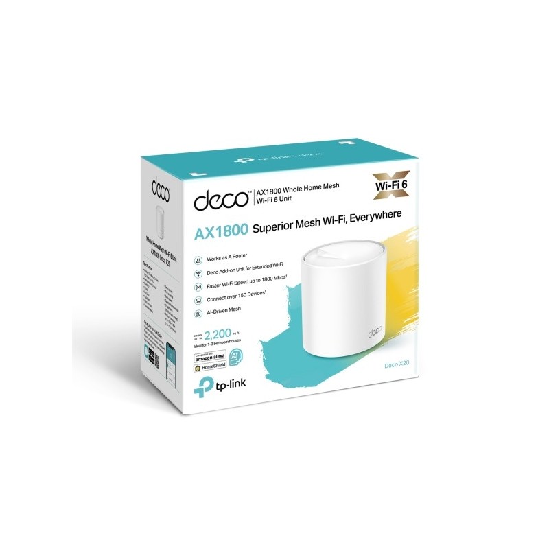 TP-LINK Deco X20 (3-pack)  AX1800 Whole Home Mesh Wi-Fi 6 System