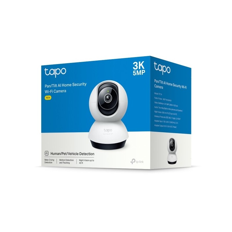 TP-LINK TC74 Pan/Tilt AI Home Security Wi-Fi Camera