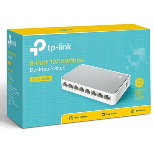 TP-LINK SF1008D / 8-Port 10/100Mbps Desktop Switch
