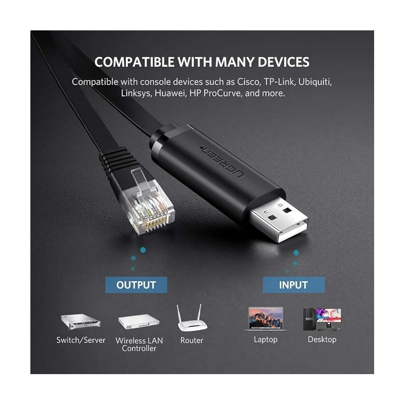 UGREEN USB to RJ45 Console Cable - CM204 - 50773