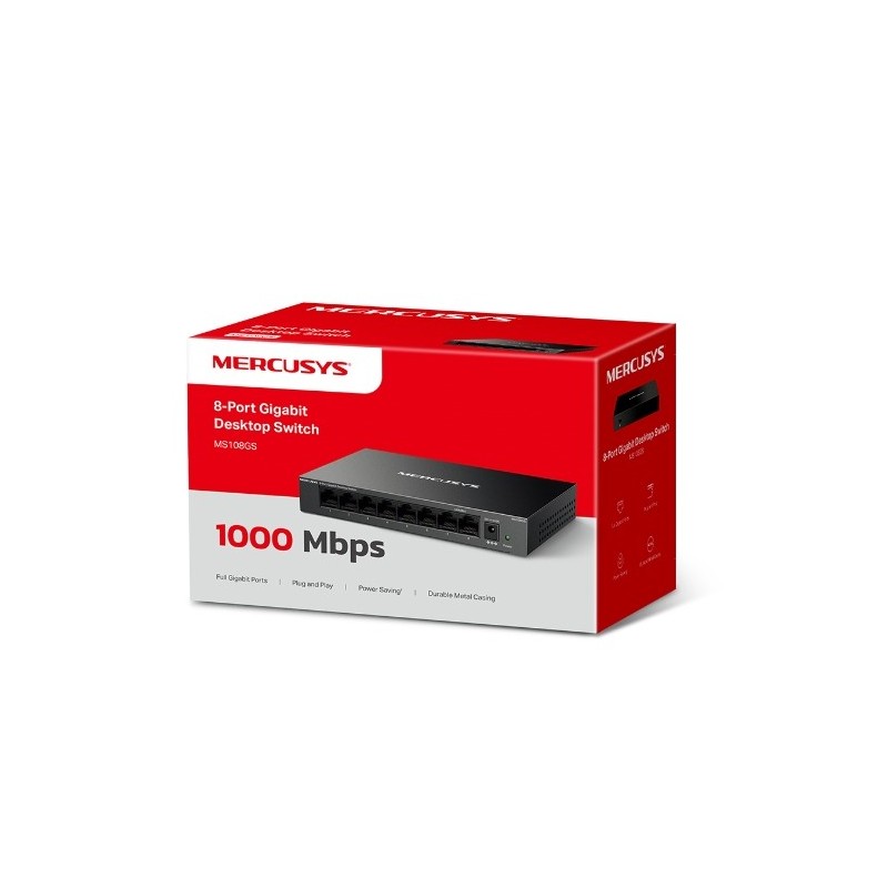 Mercusys MS108GS / 8-Port Gigabit Desktop Switch
