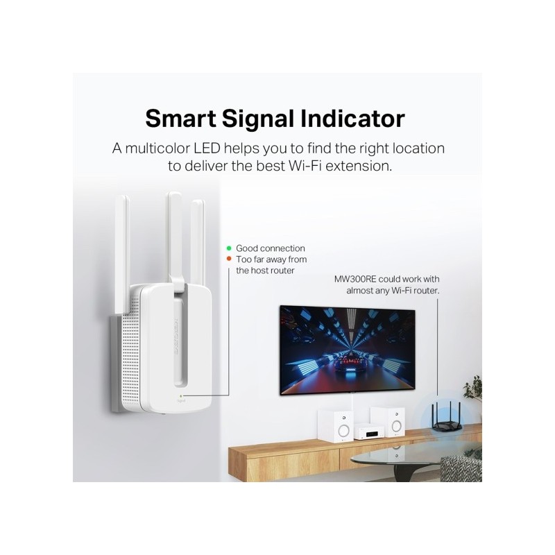 Mercusys MW300RE / 300Mbps Wi-Fi Range Extender