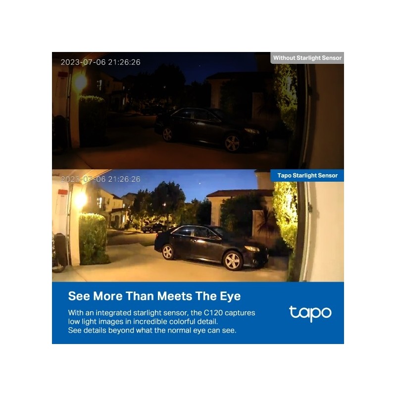 TP-LINK Tapo C120 - Indoor - Outdoor Home Security Wi-Fi Camera