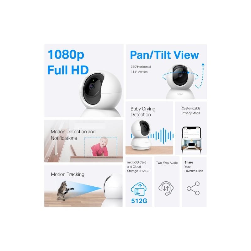 TP-LINK Tapo C200 - Pan - Tilt Home Security Wi-Fi Camera