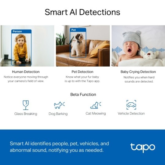 TP-LINK Tapo C220 - Pan - Tilt AI Home Security Wi-Fi Camera