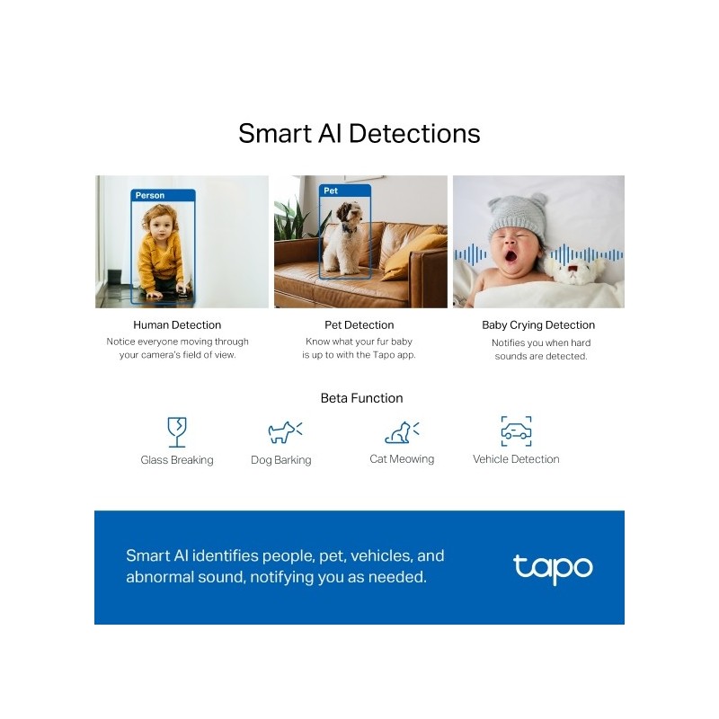 TP-LINK Tapo C220 - Pan - Tilt AI Home Security Wi-Fi Camera