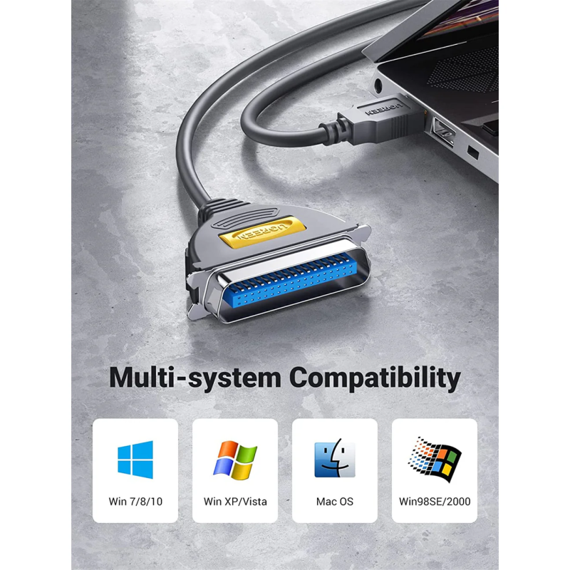 UGREEN USB to IEEE1284 Parallel Printer Cable 2m - CR124 - 20225
