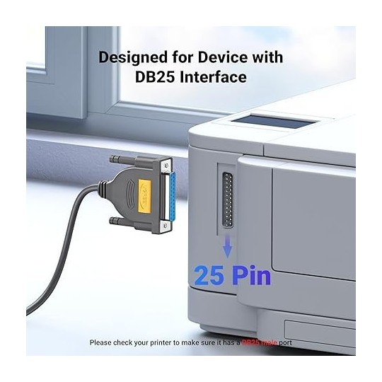 UGREEN USB to DB25 Parallel Printer Cable 2m - US167 - 20224