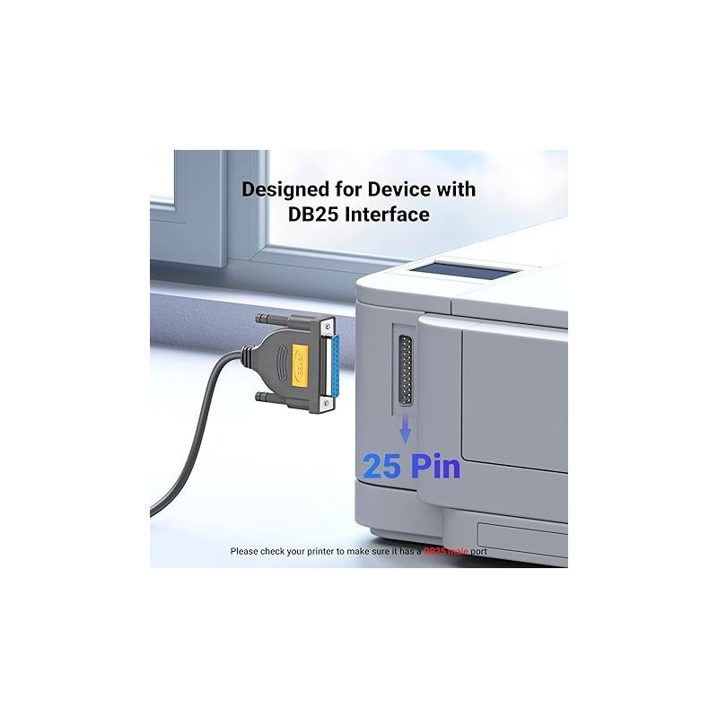 UGREEN USB to DB25 Parallel Printer Cable 2m - US167 - 20224