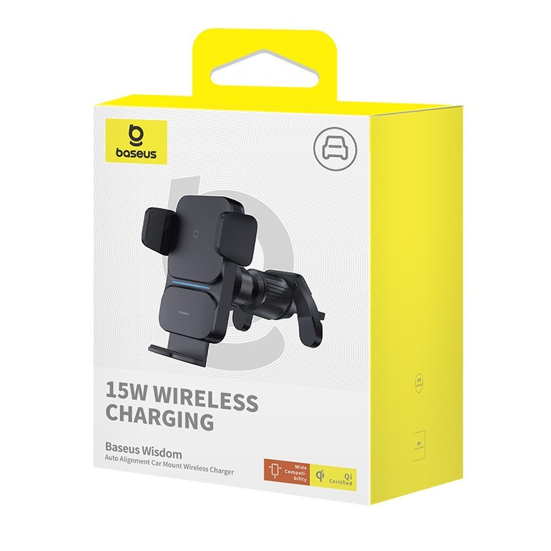 Baseus Wisdom Auto Alignment Car Mount Wireless Charger