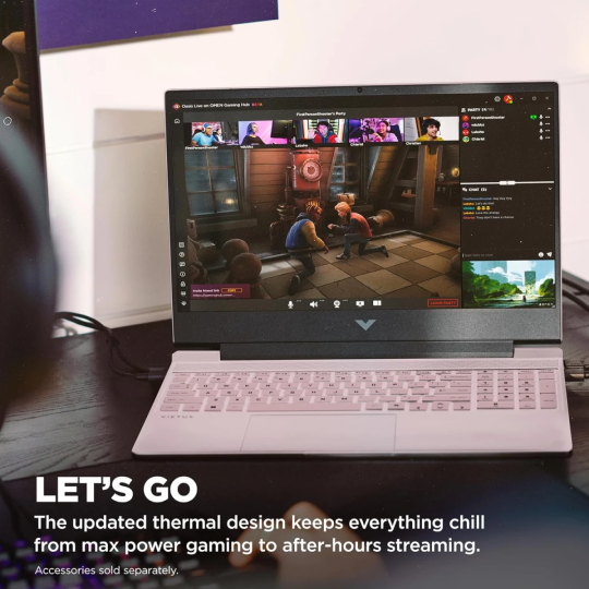 HP Victus 15-fa2003ne (2024) | Intel Core i7-13th Gen, RTX 3050 6GB, 144Hz 15.6″ Gaming Laptop – Powder Pink