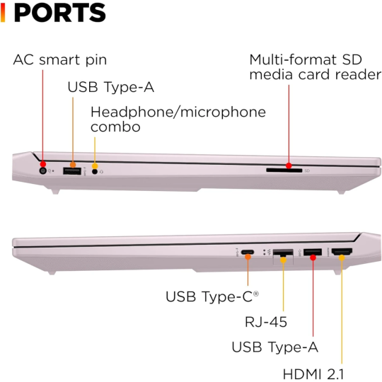 HP Victus 15-fa2003ne (2024) | Intel Core i7-13th Gen, RTX 3050 6GB, 144Hz 15.6″ Gaming Laptop – Powder Pink