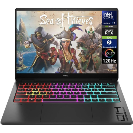 HP OMEN Transcend 14 (2025) Gaming Laptop – Intel Core Ultra 7 255H, RTX 5060 8GB, 3K OLED 120Hz, 16-Core Powerhouse