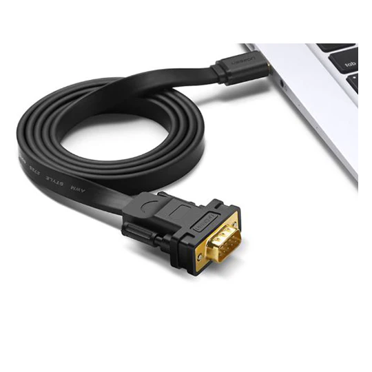 UGREEN USB 2.0 to DB9 RS-232 Adapter Flat Cable 2m - CR107 - 20218