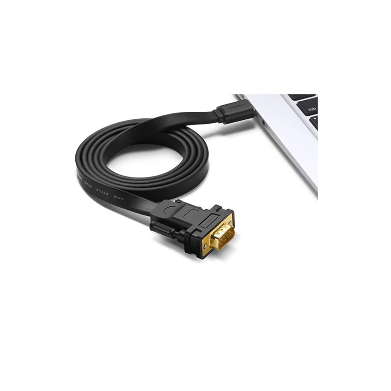UGREEN USB 2.0 to DB9 RS-232 Adapter Flat Cable 2m - CR107 - 20218