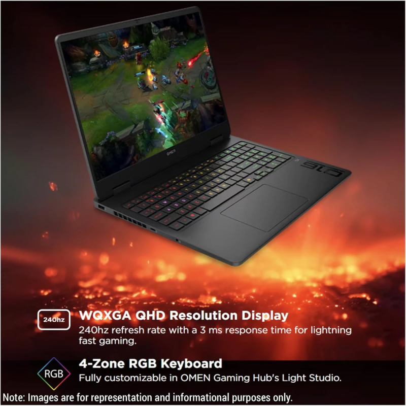 HP OMEN 16 (2025) Gaming Laptop – Intel Core Ultra 9 Gen II 285H, RTX 5070 12GB DDR7, 16" 2.5K 240Hz IPS, Shadow Black