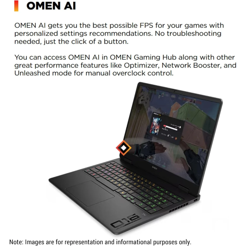 HP OMEN 16 (2025) Gaming Laptop – Intel Core Ultra 9 Gen II 285H, RTX 5070 12GB DDR7, 16" 2.5K 240Hz IPS, Shadow Black