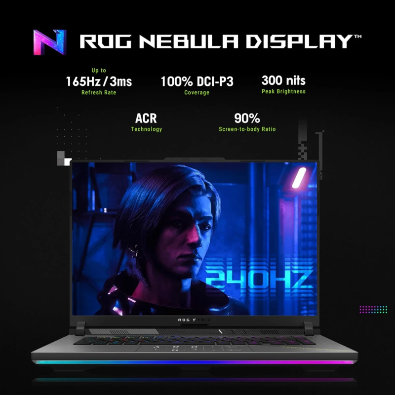 ASUS ROG Strix G16 (2025) Ryzen 9 8940HX RTX 5070 Ti 12GB DDR7 16-Inch 165Hz Gaming Laptop - Eclipse Gray
