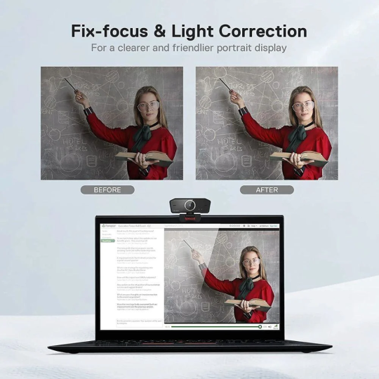 Redragon GW800 Hitman 1080p Webcam – Full HD Video with Dual Microphone