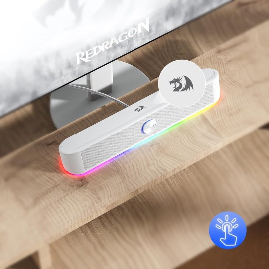 Redragon GS560 Adiemus Gaming Speaker – RGB Stereo Soundbar for PC & Laptop