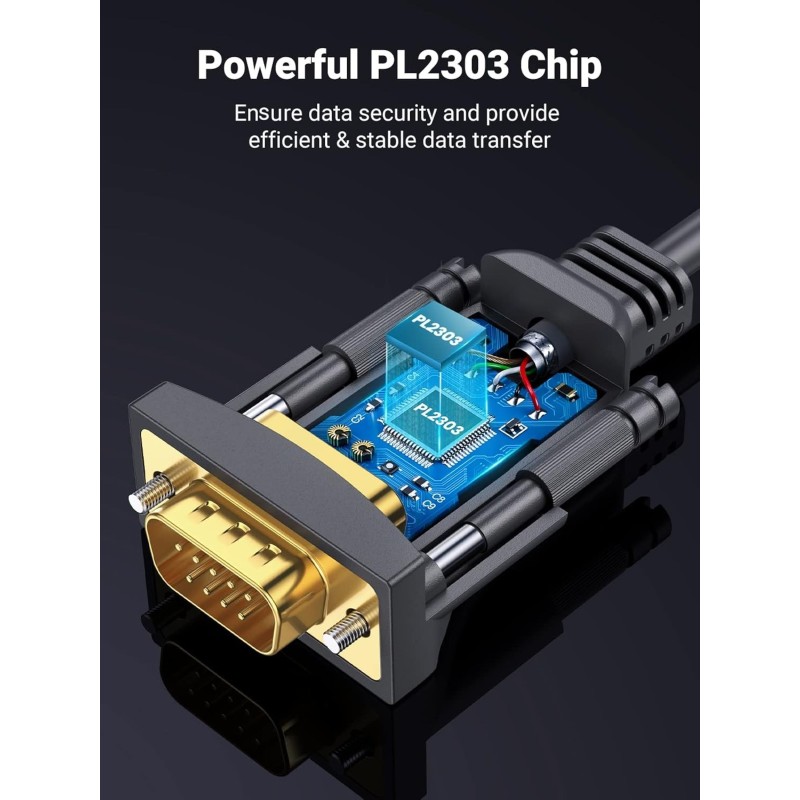 UGREEN 20201 USB to DB9 RS-232 male Adapter Cable - CR104 - 20210