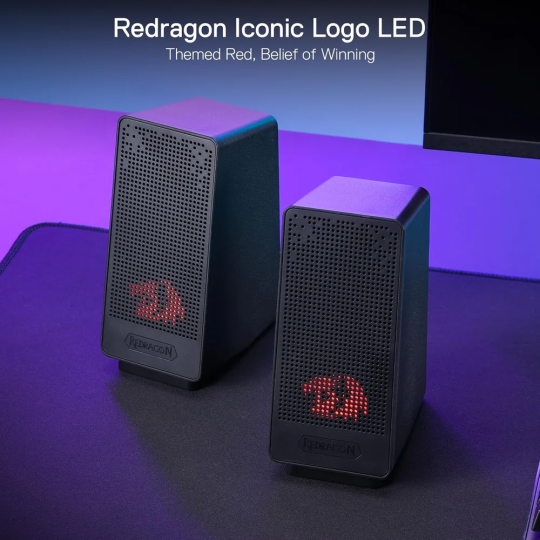 Redragon GS513 PC Gaming Speaker – Immersive Stereo Sound & RGB Lighting