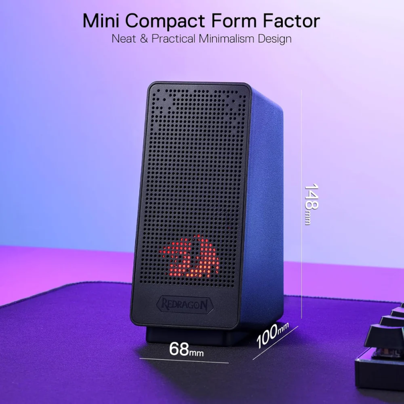 Redragon GS513 PC Gaming Speaker – Immersive Stereo Sound & RGB Lighting