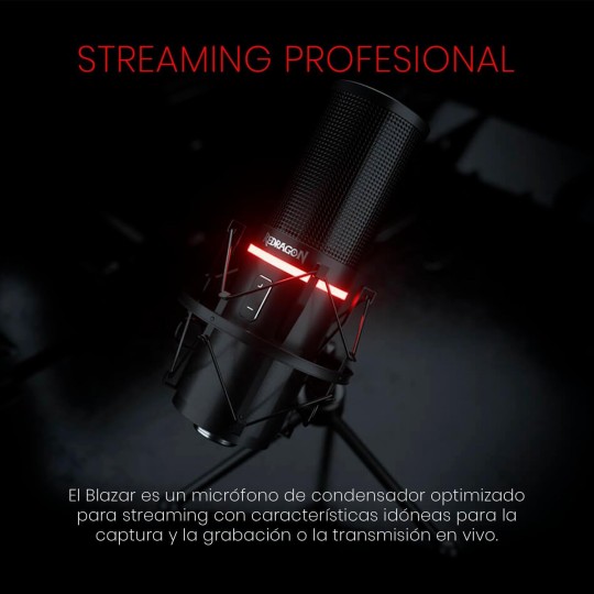 Redragon GM300 Gaming Stream Microphone – USB High-Quality Mic for Streaming & Recording