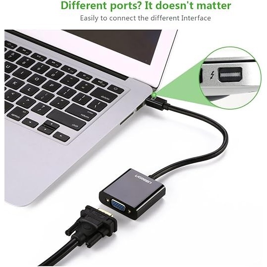 UGREEN Mini DP to VGA Converter (Black) - MD113 - 10459