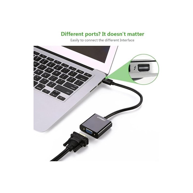 UGREEN Mini DP to VGA Converter (Black) - MD113 - 10459