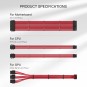 Redragon GCP07 Motherboard Cable Set – 4-Piece High-Quality PC Cables