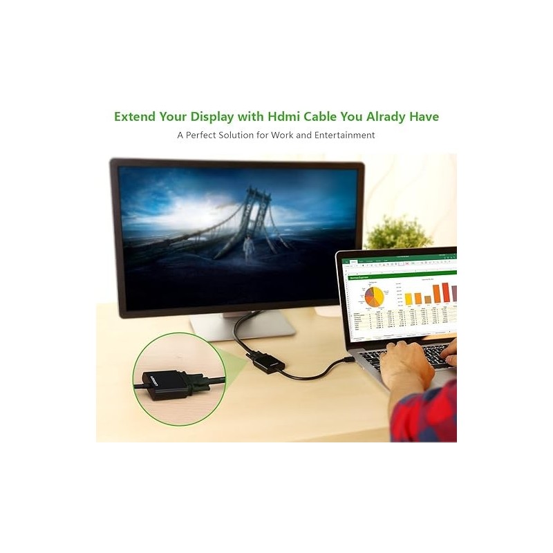 UGREEN Mini DP to VGA Converter (Black) - MD113 - 10459