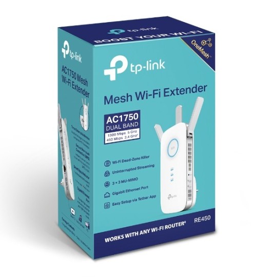TP-LINK RE450 | AC1750 Wi-Fi Range Extender