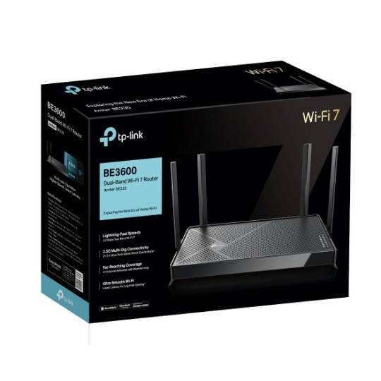 TP-Link Archer BE230 BE3600 Dual-Band Wi-Fi 7 Router | Ultra-Fast Gigabit Speeds, Easy Setup & Smart Home Connectivity