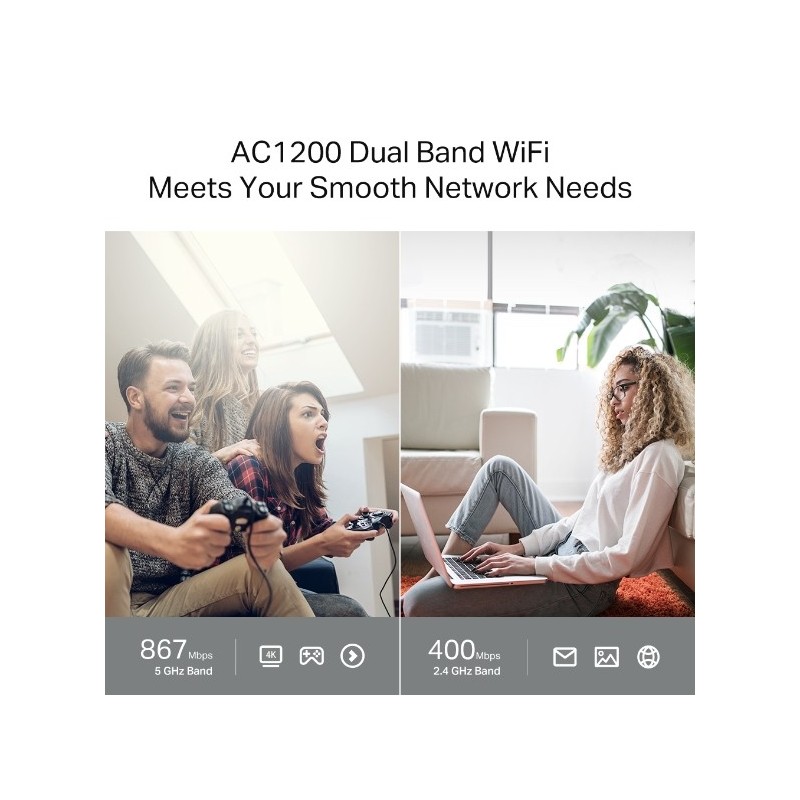 TP-Link Archer C64 AC1200 Dual Band MU-MIMO Wireless WiFi Router | High-Speed Internet, Gaming & Streaming Router