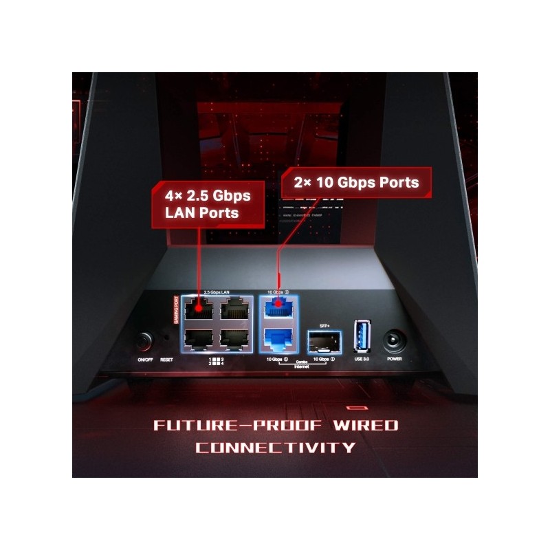 TP-Link Archer GE800 BE19000 Tri-Band Wi-Fi 7 Gaming Router | Ultra-Fast Speeds, Low Latency, Next-Gen Performance