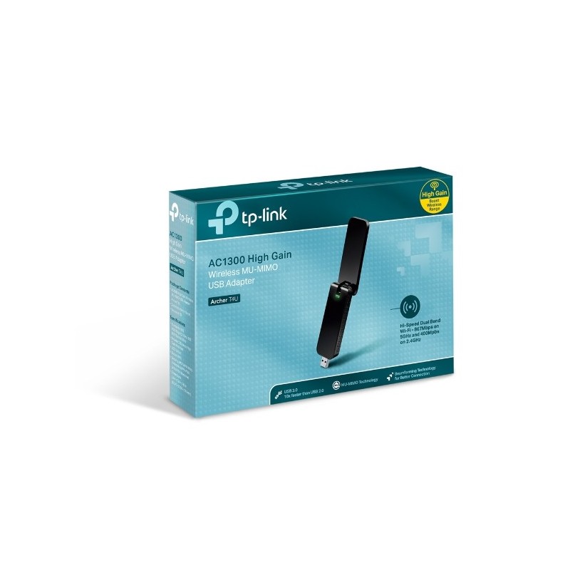 TP-Link Archer T4U AC1300 High Gain Dual Band MU-MIMO USB WiFi Adapter | Fast 5GHz & 2.4GHz Wireless Network Dongle