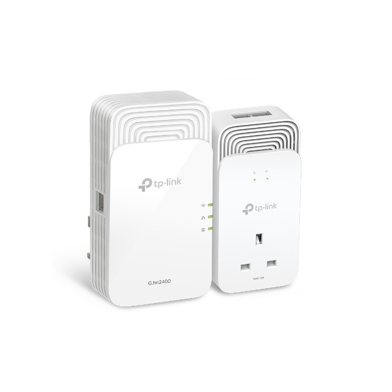 TP-Link PGW2440 G.hn2400 Powerline AX1800 WiFi 6 Kit – High-Speed Gigabit Dual-Band Whole Home Mesh Network Adapter