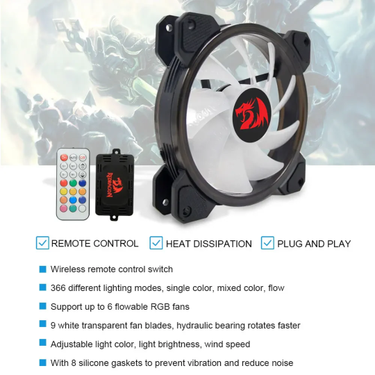 Redragon GC-F009 PC Cooling Fan – Efficient Airflow & Silent Cooling for Gaming PCs