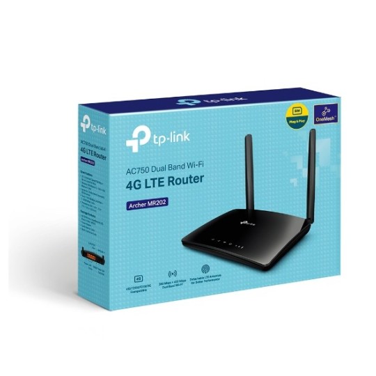 TP-Link Archer MR202 AC750 Dual Band 4G LTE WiFi Router – High-Speed Wireless Modem Router for Home & Office Internet