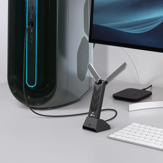 TP-Link Archer TBE400UH BE6500 WiFi 7 High-Gain USB Adapter – Ultra-Fast Dual-Band Wireless Network Dongle for PC & Laptop