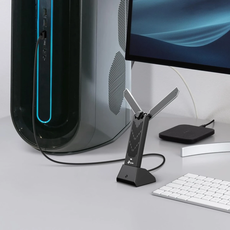 TP-Link Archer TBE400UH BE6500 WiFi 7 High-Gain USB Adapter – Ultra-Fast Dual-Band Wireless Network Dongle for PC & Laptop