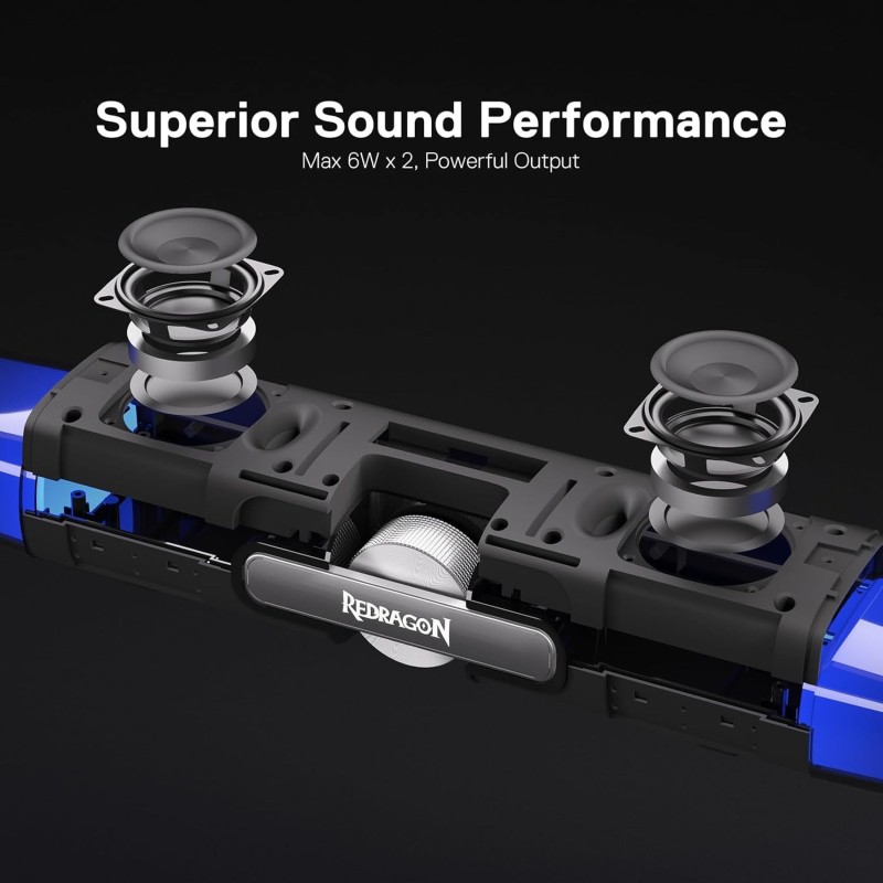 Redragon Dora GS512 Wireless RGB Desktop Speakers – Immersive Sound & Stylish Design