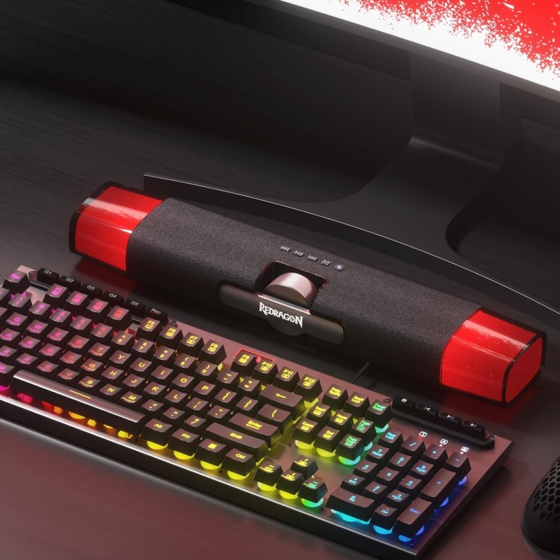 Redragon Dora GS512 Wireless RGB Desktop Speakers – Immersive Sound & Stylish Design