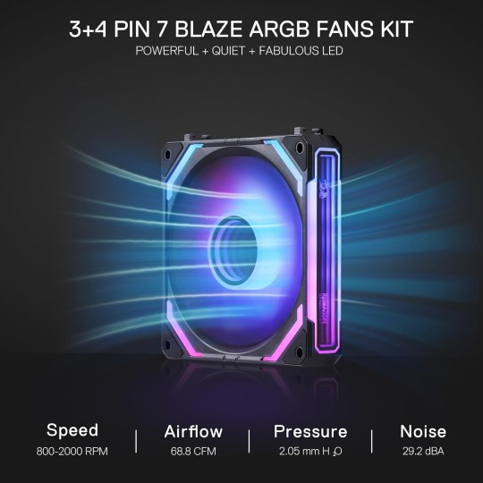 Redragon GC-F012 PC Cooling Fan – High Airflow & Quiet Operation